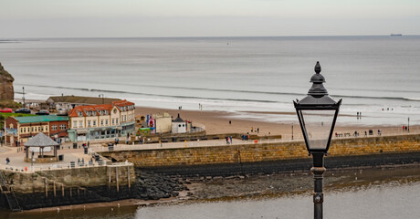 Street light captured from the 199 steps in the coastal resort of Whitby