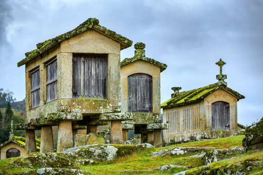 Granaries in the Village of Lindoso, Portugal