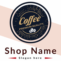 Best Coffe Shop Logo Design Template Vector Abstract Coffe Logo For Branding a Coffe Shop