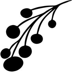 black olives on a branch