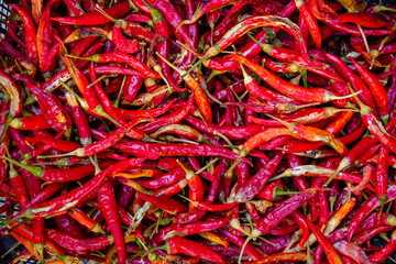 peppers drying outside as traditionaly at sun