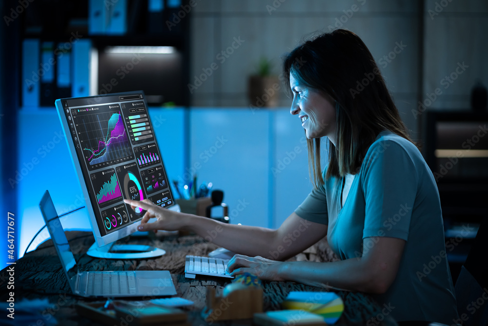 Poster kpi business analytics data dashboard