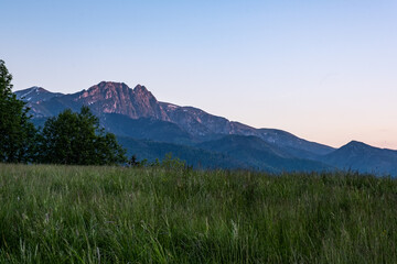 Widok na góry, zachód