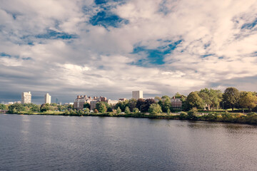 City skyline at the river 