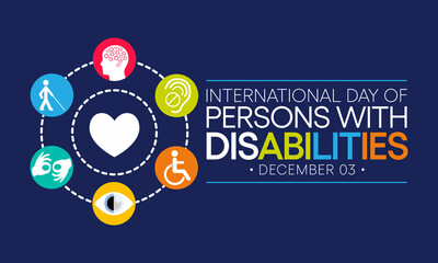 International Day of Persons with Disabilities (IDPD) is celebrated every year on 3 December. to raise awareness of the situation of disabled persons in all aspects of life. Vector illustration