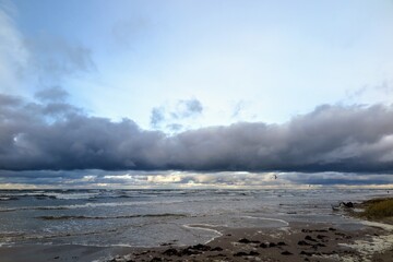 storm on the beach