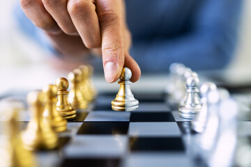 Business Merger And Partnership. Chess Pawn Reconciliation