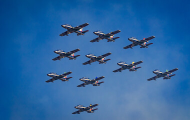 Freccie Tricolori, Airplane in formation