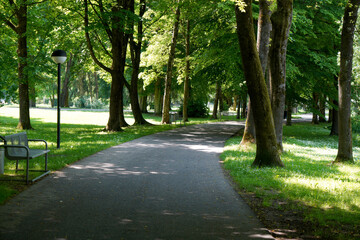 maintained park for recreation for all open in Germany
