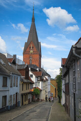 Street in the old town of Flensburg