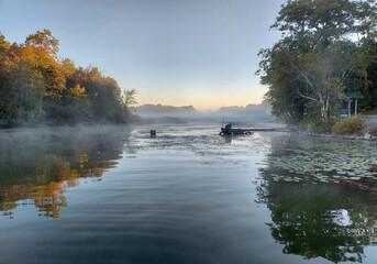 misty morning on the river