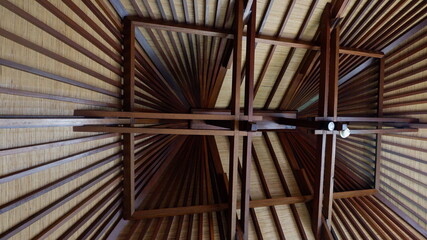A traditional plafond in a villa