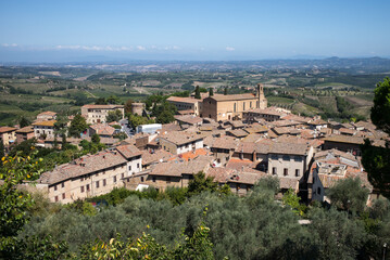 Fototapeta na wymiar Panoramic view of San Gimignano Italy