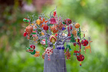 Deurstickers Festive African Christmas tree decoration © Richard