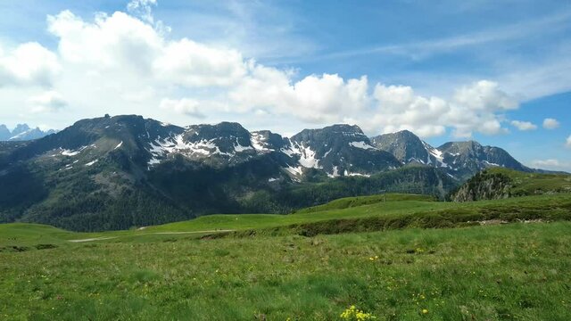 Passo san Pellegrino, Moena, val di Fassa, Dolomiti 4K, Italia