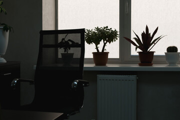 Tinted image of a fragment of the office reception