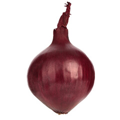 Red onion isolated on white background. Close-up