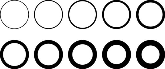 Round decorative circle collection. decorative circular frames. round scalloped frames. circle borders design
