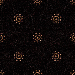 Hand Drawn Snowflakes Christmas Seamless Pattern. Subtle Flying Snow Flakes on chalk snowflakes Background. Appealing chalk handdrawn snow overlay. Elegant holiday season decoration.