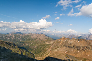 Vals, Switzerland, August 21, 2021 Incredible view over the alps on a sunny day