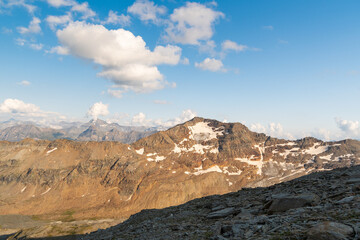 Vals, Switzerland, August 21, 2021 Incredible view over the alps on a sunny day
