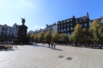 La place de la victoire, ville de Clermont Ferrand, département du Puy de Dome, France