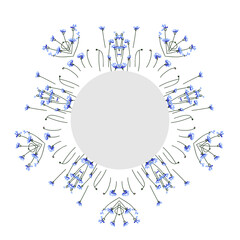 cornflowers ornamental star, sphere geometric logo template vector symbol set 