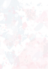 Terrazzo modern abstract template. Pink and grey