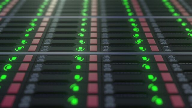 Active server equipment, looping 3D animation