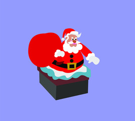 Santa Claus in chimney