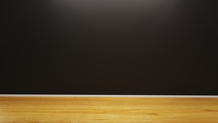 Empty interior room background with wooden floor