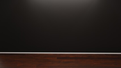 Empty interior room background with wooden floor