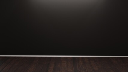 Empty interior room background with wooden floor