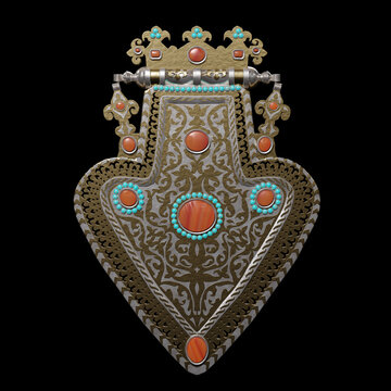 3D Reconstructed Turkmen Asyk Pendant