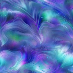 Seamless iridescent rainbow light pattern for print. High quality illustration. Swirly mix of pastel colors resembling holographic foil. Fantasy spectrum mermaid fantastical pattern for print. © NinjaCodeArtist