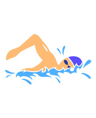 Swim icon isolated on white background. Swim icon for web site, app, ui and logo. Swim icon, vector illustration, eps 10