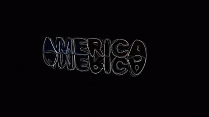 America text hand draw digital art illustration