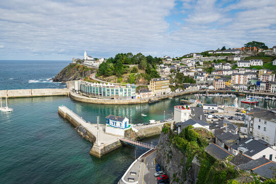 Fishing port in the picturesque village of Luarca, Cantabrian sea, Asturias, Spain.