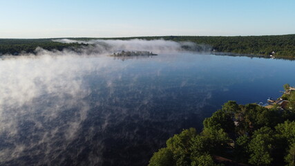 fog over the lake