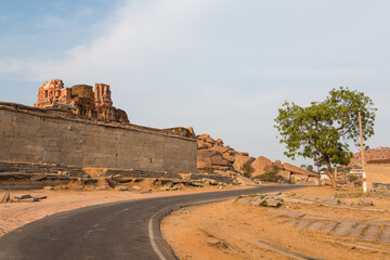 インド　ハンピの建造物群のクリシュナ寺院