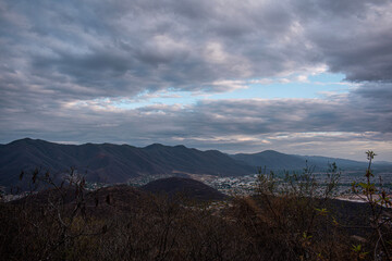 sunset in the mountains