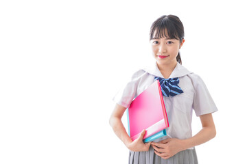 聴診器を使う笑顔の若いナース