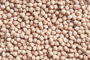 Natural and raw chickpeas. Fresh legumes close up
