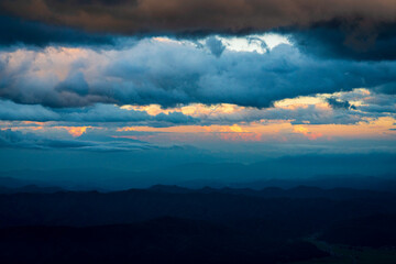 A sunset view from the first kern.