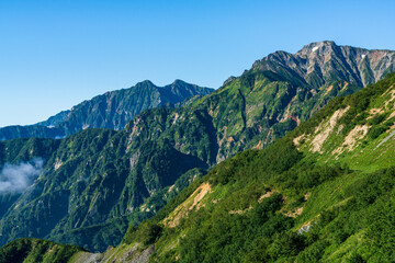 Fototapeta na wymiar Mount Goryu and Mount Kashimayari.