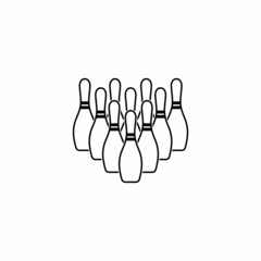 pin bowling icon set, pin bowling vectorv set