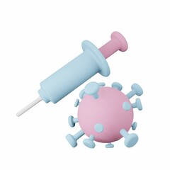 Corona Vaccine - 3D Health Care Illustration Pack
