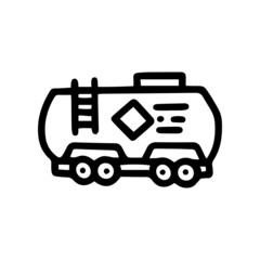 fuel tank line vector doodle simple icon