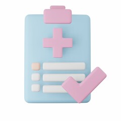 Fototapeta premium Medical Report - 3D Health Care Illustration Pack