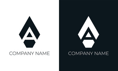 Initial letter a logo vector design template. Creative modern trendy a typography and black colors.